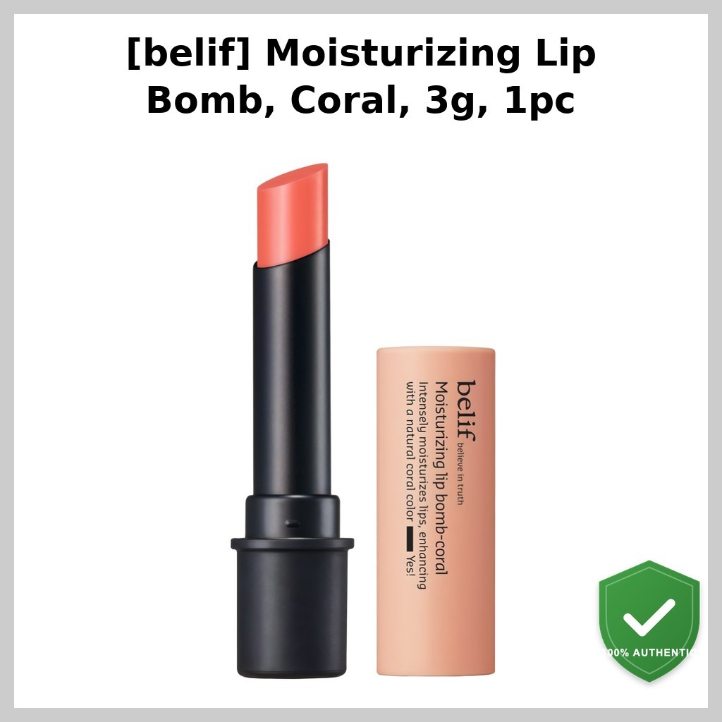 [belif] Son dưỡng ẩm, Coral, 3g, 1pc/ Son dưỡng môi Hàn Quốc/ Bóng san hô/ Chính hãng của HOLYHANS K