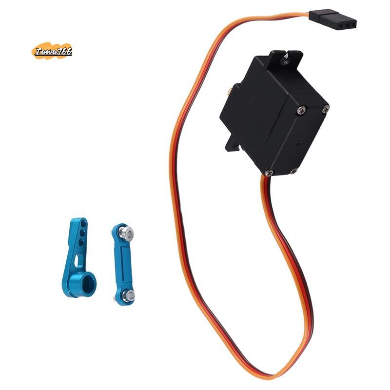 Servo bánh răng kim loại ba dây với thanh servo cánh tay cho 144001 124019 124018 Phụ tùng nâng cấp 
