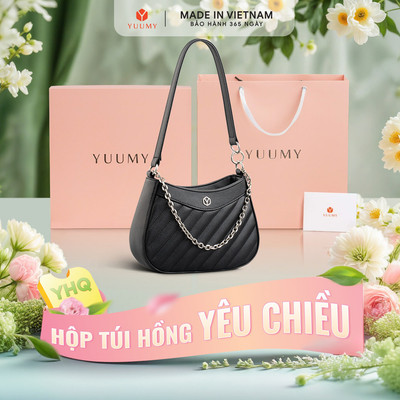 Bộ hộp quà YUUMY (Túi đeo vai nữ YUUMY YN210 + Hộp quà YHQ2 + Túi giấy YTG2 + Túi rút BVR3838 + Thiệp cảm ơn YBT1)