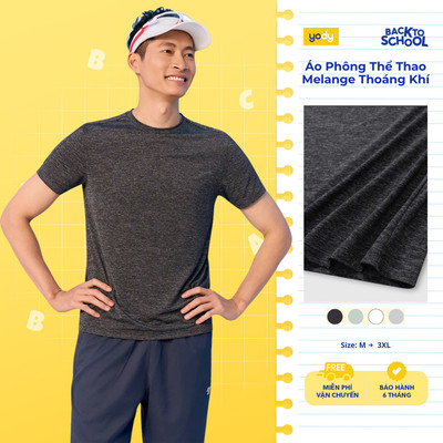 Áo Phông Thể Thao Nam Yody Melange Thoáng Khí MATS26S026