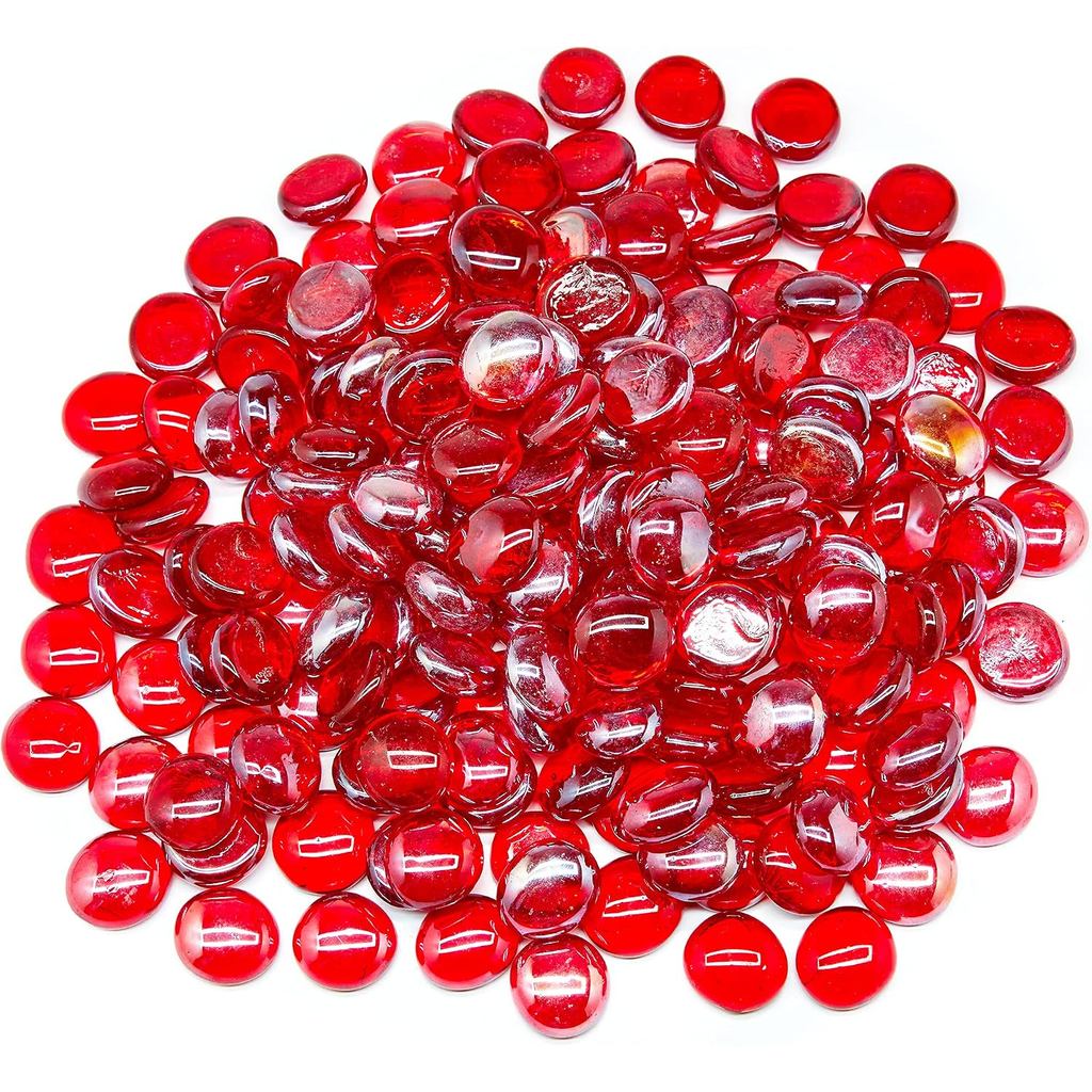 TWINKLING High Luster Round Fire Glass Beads, Glass Marbles Pebbles, Glass Drops Rocks Đá cho Fire P