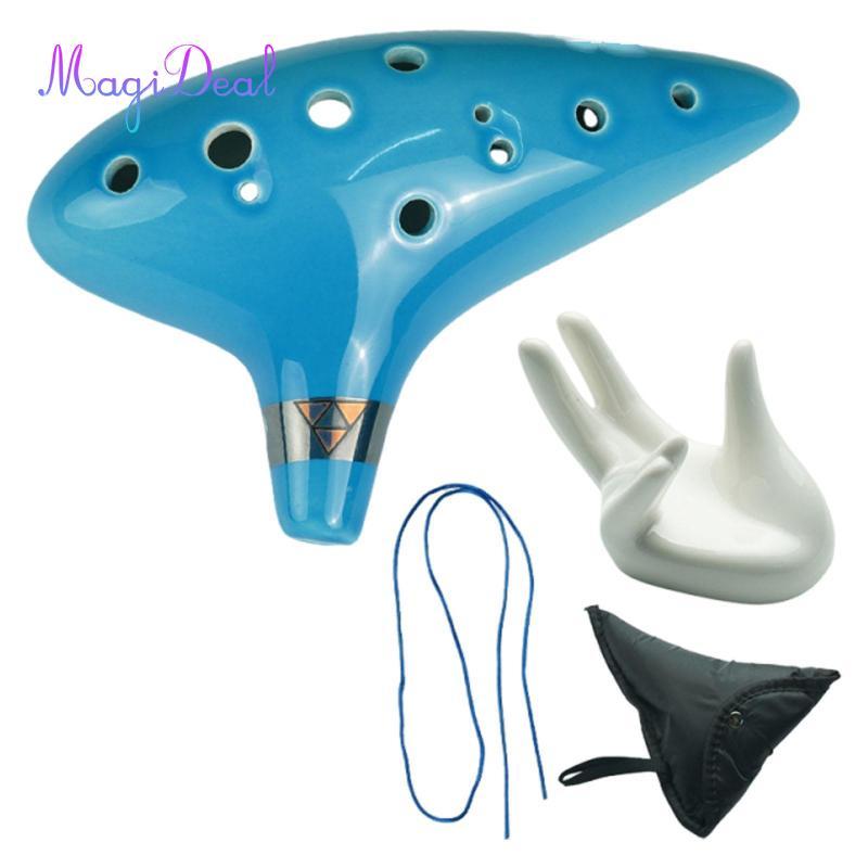 Ocarina Nhạc cụ 12 lỗ bằng gốm chất lượng cao cấp Màn hình âm nhạc cho trẻ mới biết đi Quà tặng sinh