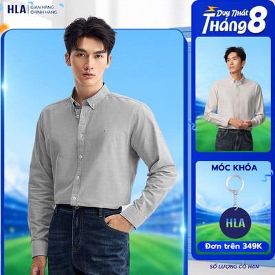 [TẶNG ÁO ĐƠN TỪ 1M5] Áo Sơ Mi Nam Dài Tay HLA Họa Tiết Sọc – Chất Liệu Cotton, Thiết Kế - Thoáng Mát