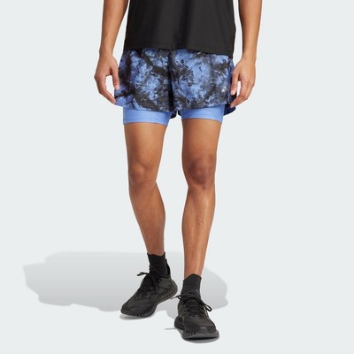 adidas Chạy Quần Short Nhuộm Phun 2 Trong 1 Own The Run Nam Màu xanh da trời JL8721