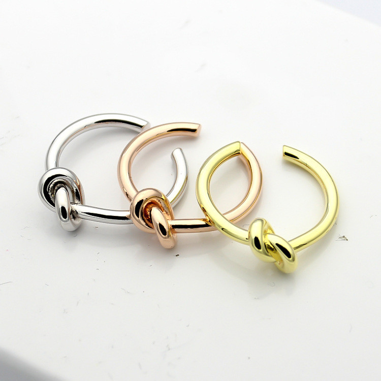 0WYM Knot Ring Competition celi Open ring brass women's cross jewelry