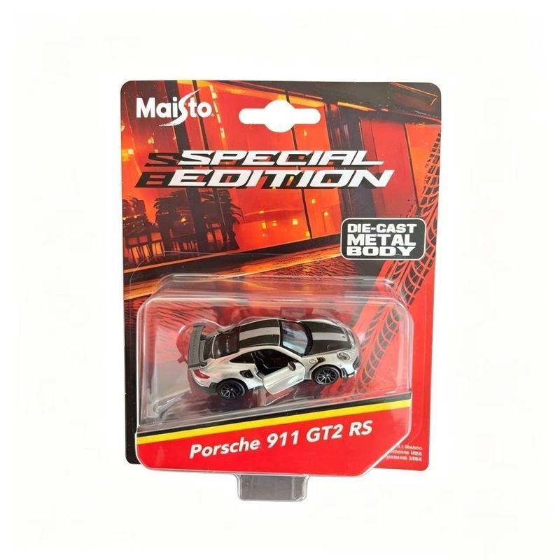 Maisto Maisto Chính Hãng 1: 64 Porsche 911GT2RS Bugatti Mẫu Xe Cao Su Lốp Xe M