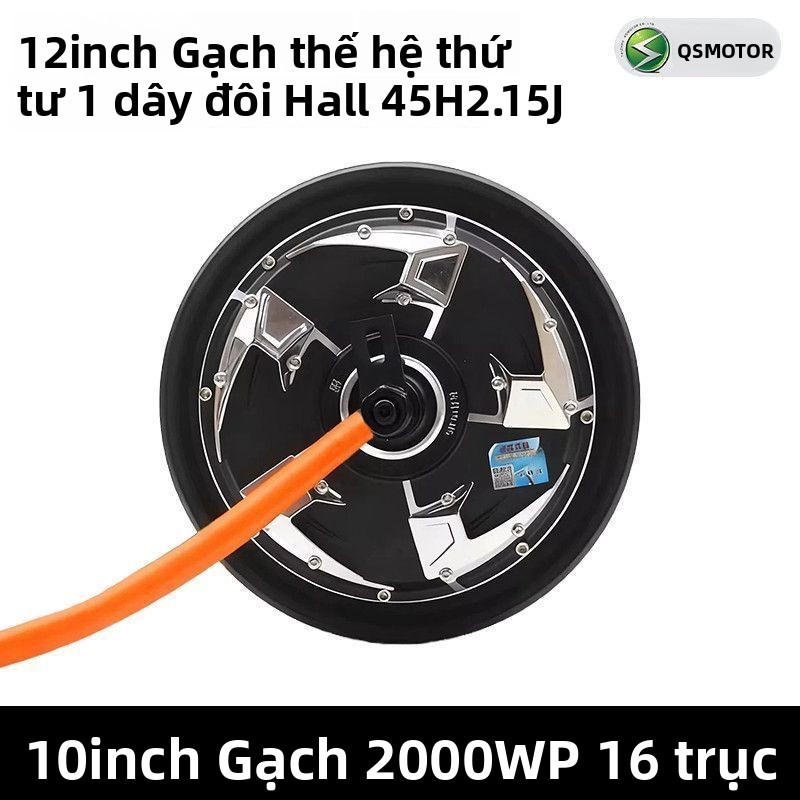 Động cơ QS V4 10/12 inch 2000W/3000W cho xe điện độ bền bỉ mạnh mẽ chính hãng