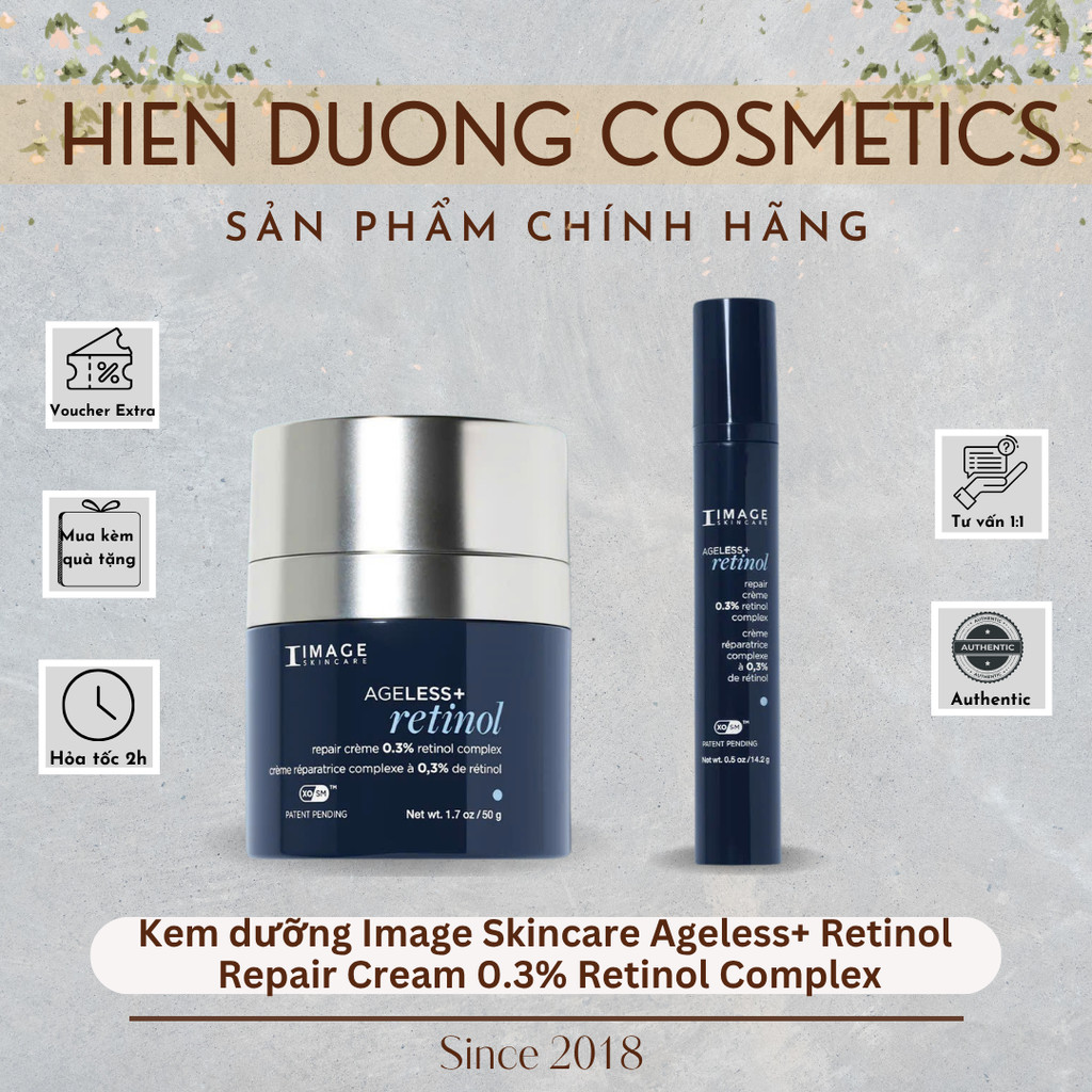 [Hàng Công Ty] Kem dưỡng Image Skincare Ageless+ Retinol Repair Cream 0.3% Retinol Complex | Căng bó