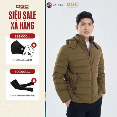 Áo phao nam 3 lớp DGC vải gió với tính năng chống thấm nước - WAJKBA08M