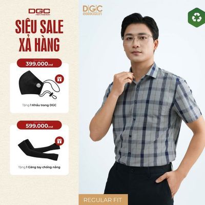 Áo Sơ Mi Nam DGC Dáng Suông, Phong Cách Trẻ Trung Lịch Lãm, Chất Vải Bamboo Thoáng Mát - SASNBC35M