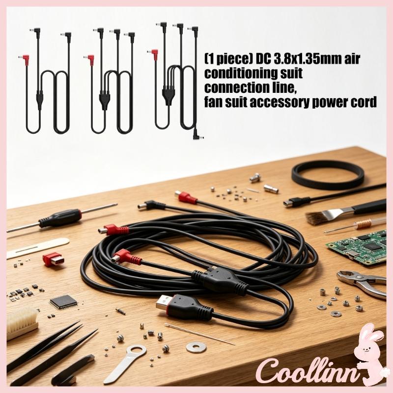 Fan Clothing Power Splitter Cable 3.8X1.35Mm Cooling Clothing Use