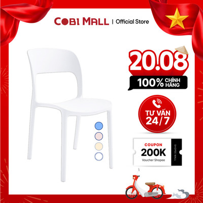 Ghế Nhựa Đúc Cao Cấp New Port, Có Thể Xếp Chồng, Nhẹ Bền Quán Cà Phê - Cobihome (nhiều màu)