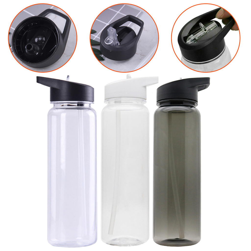 [GRCEKRIN-VN]Water Bottle Water With Straw Workout Portable Sports 750ML Bottle Camping