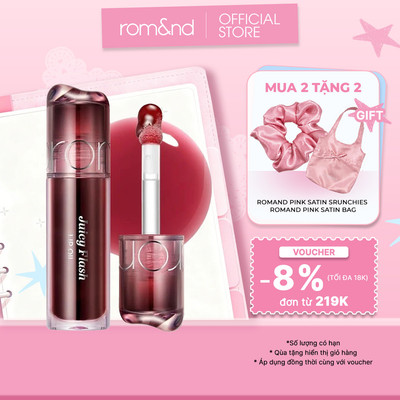 (Romand x KOL) Son Bóng Dưỡng Môi Romand Juicy Flash Lip Oil Môi Căng Mọng Mềm Mượt, Lên Màu Chuẩn
