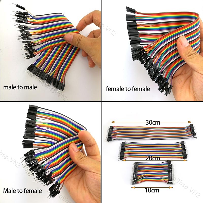 Nam Đến Nam Nữ Đến Nữ 40Pin Jumper Dây Kết Nối Dây Breadboard Jumper Cáp Cho DIY Kit VN9B2