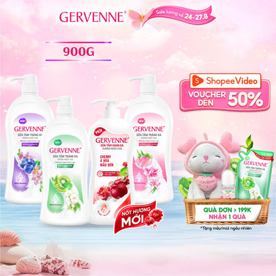 Sữa tắm trắng da hương nước hoa Gervenne 900G (3 mùi) (Tặng mùi ngẫu nhiên)