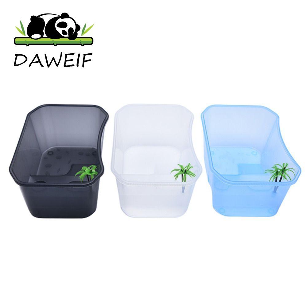 DAWEIF Turtle Vivarium Box, Water Land Dual Use Basking Ramp Turtle Aquarium, Bể bò sát vuông Mini l