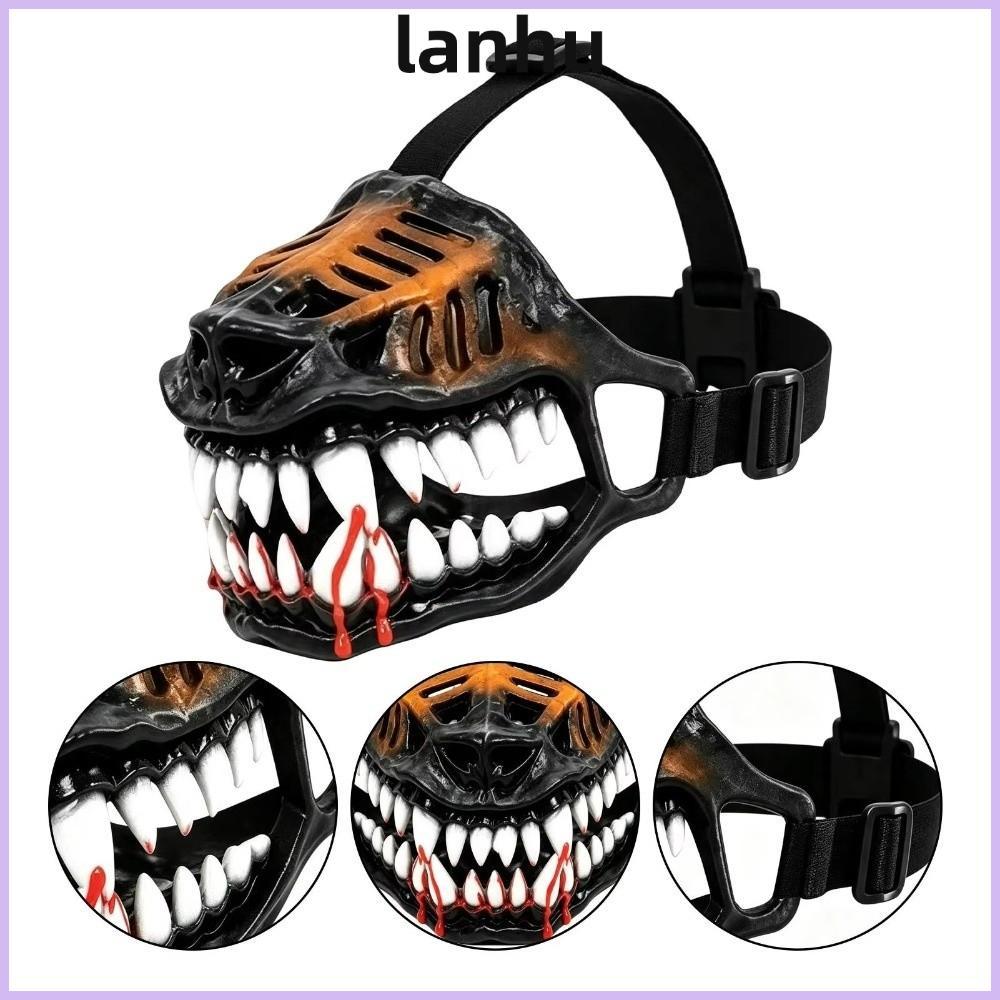 LANHU Dog Monster muzzle, Monster Hell Hound Style Hell Hound Hell Hound muzzle, Dây đeo linh hoạt R