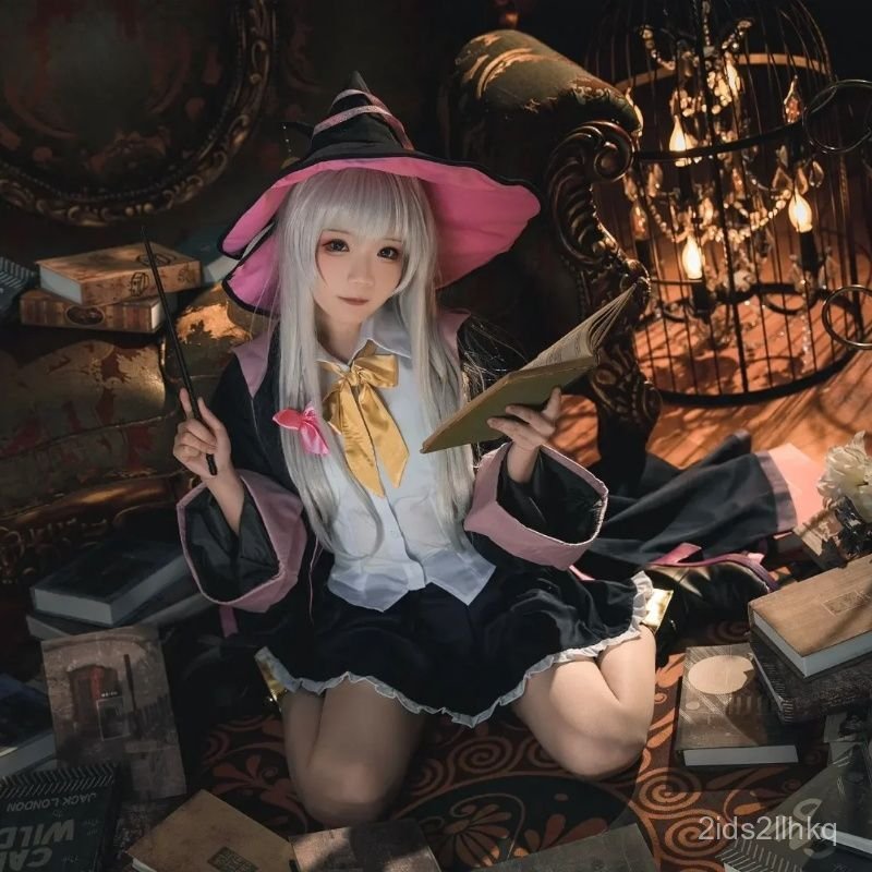Trang phục cosplay Elaina Wandering Witch set phù thủy anime học đường full phụ kiện