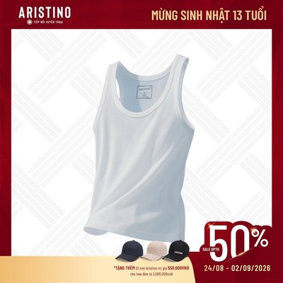 ARISTINO-INSIDEMEN Áo Ba Lỗ Tanktop Nam AC21/IC23MT 100% Cotton Mềm Mại Thoáng Mát Thấm Hút Mồ Hôi
