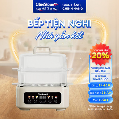 Nồi Hấp Đa Năng BlueStone MPB-7238 | 17L – 1300W | Cảm Ứng – Hấp Nhanh Không Mất Chất - Lòng nồi phủ chống dính mới