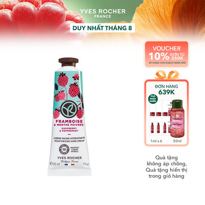 Kem dưỡng da tay hương bạc hà & mâm xôi đỏ Yves Rocher Hand Cream Raspberry & Peppermint 30ml