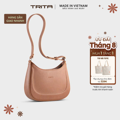 Túi Trita (Thời trang nữ phối họa tiết viền chỉ size 21 - Túi đeo vai da RHN256) Bagsmart