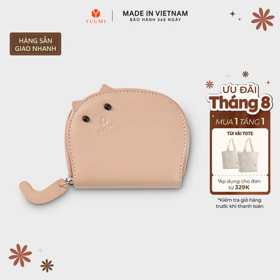 Ví Yuumy (Thời trang nữ mặt mèo cute mini - Ví da Smooth YV113) Bagsmart