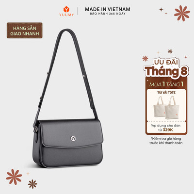Túi Yuumy (Thời trang nữ nắp gập khóa nam châm size 21 - Túi đeo chéo da Seasand YN175)