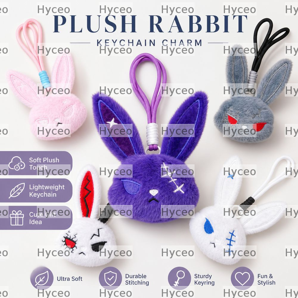 Móc khóa sang trọng hình thỏ HYCEO, Móc khóa sang trọng hình thỏ thỏ thỏ sang trọng, Dây đeo treo nh