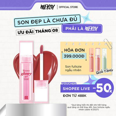 Son Bóng Pha Lê Căng Mọng, Bền Màu Merzy Bisous Glowy Gel Tint 4g