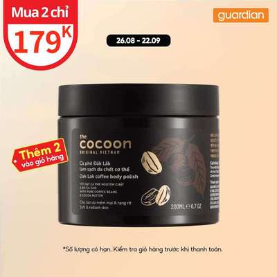 Cà Phê Đắk Lắk Làm Sạch Da Chết Cocoon 200ml