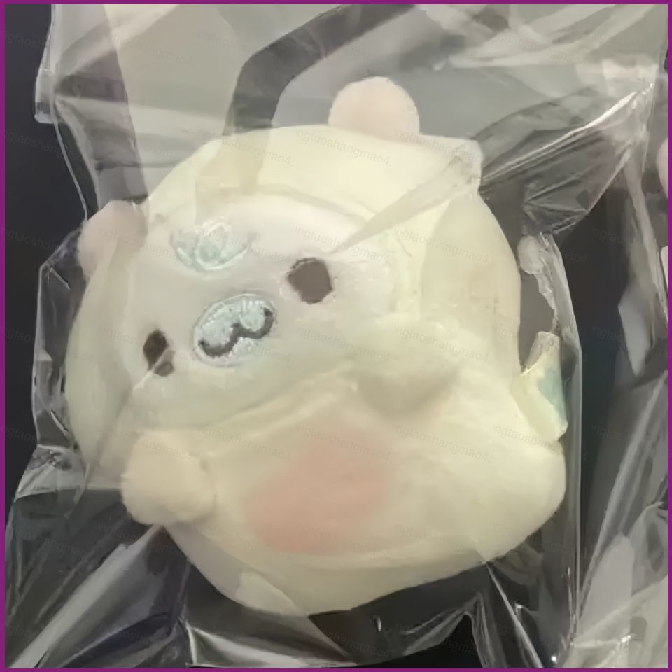 YT4 San-X Mamegoma Seal Plushie Móc Khóa Mũ Trùm Đầu Trắng Mini Mềm Túi Búp Bê Quyến Rũ