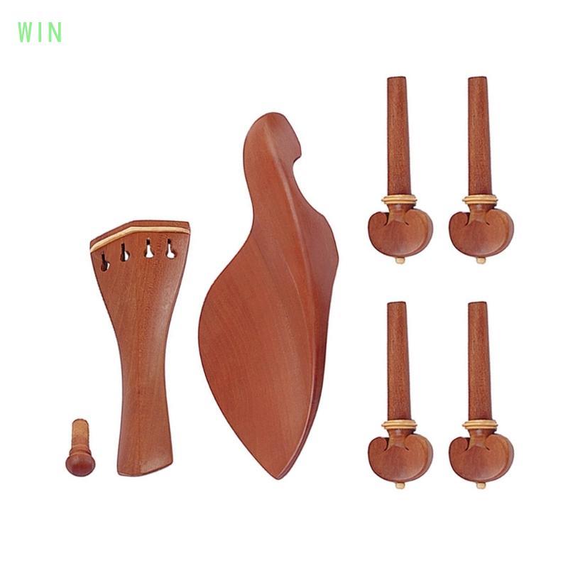 CHIẾN THẮNG 7 Chiếc Chin Rest Tailpiece Fine Tuner Tuning Pegs 4 4 Kích Thước Violin Phụ Kiện