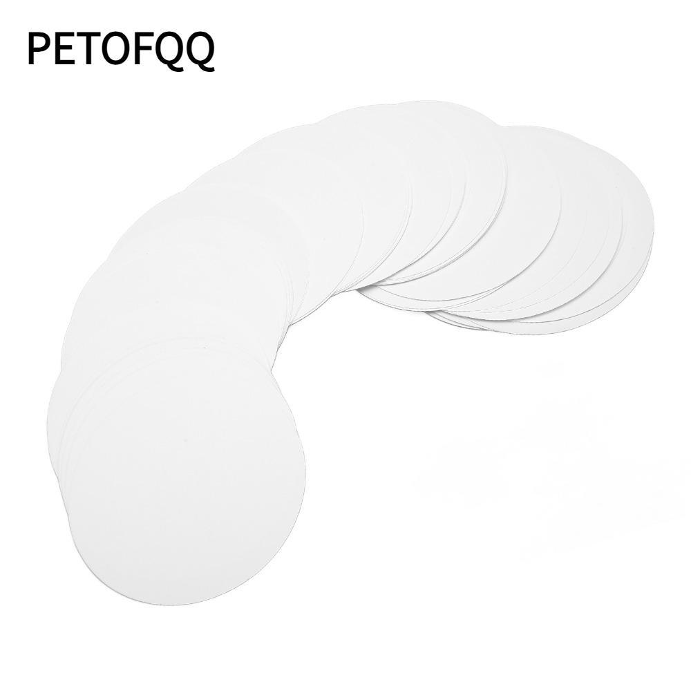 PETOFQ 100 Chiếc Giấy Làm Huy Hiệu DIY, Giấy Máy In Ảnh Tròn DIY Huy Hiệu Làm Nút Giấy Huy Hiệu Giấy