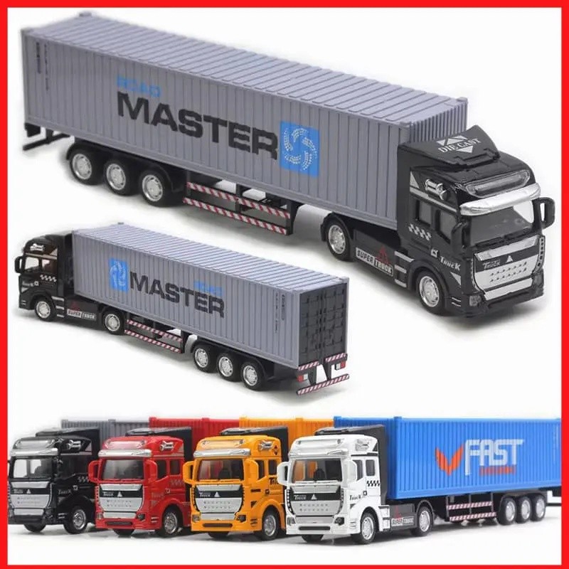 Kéo-Back-Container-Truck-Play-Vehicle-Kids-Học-Đồ chơi-Boys 'Train-Cheap-Trẻ em-Đồ chơi