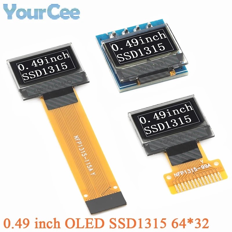 Mô-đun hiển thị màn hình LCD OLED 0,49 inch 4Pin 0,49 "SSD1315 Trình điều khiển 64 * 32 Màn hình cổn