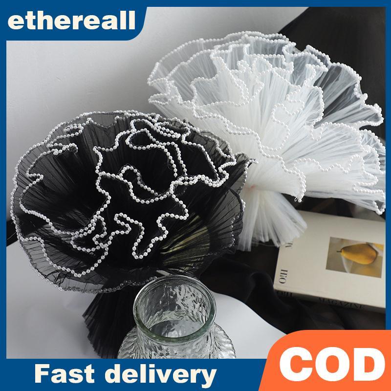 ETH 28cmx4.5M Flower Wrapping Paper Wave Yarn Florist Bouquet Paaging Lace Mesh Florist Bouquet Paag