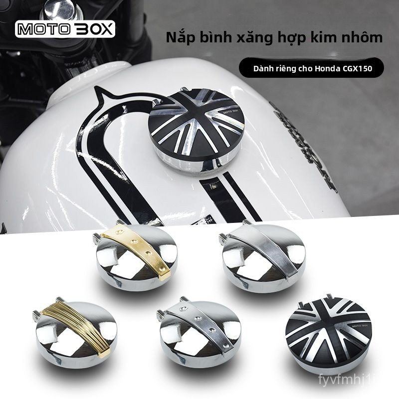 Nắp bình xăng đồng thau nhôm hợp kim Wuyang Honda CGX150 có lỗ khóa bền đẹp giao nhanh