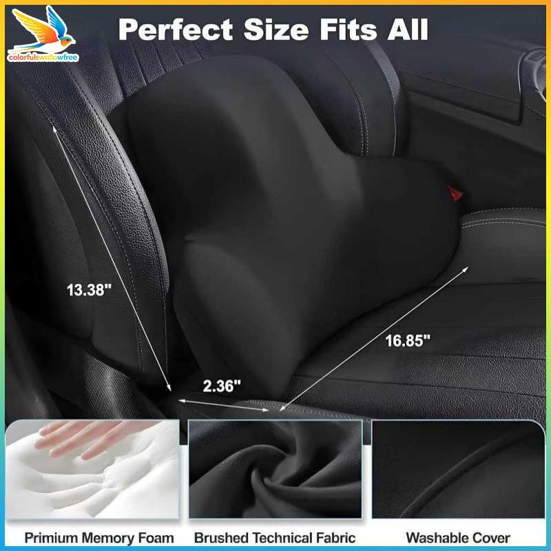 Colourswallowfree Memory Foam Car Cushion Hỗ trợ thắt lưng ô tô cho ô tô Gối đa năng Đệm thắt lưng G