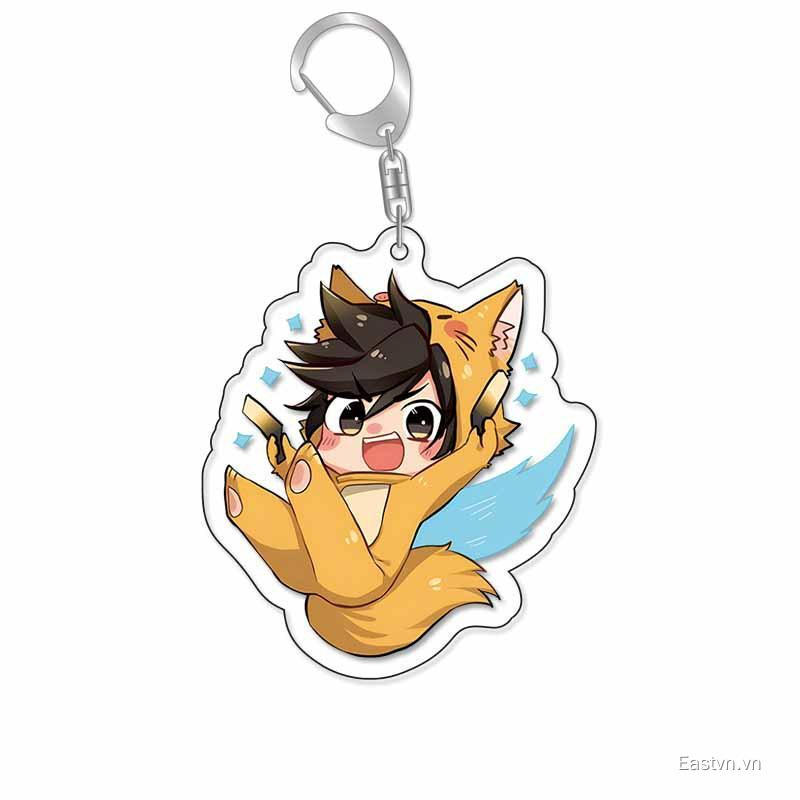[Mặt dây chuyền] Overwatch Hàng hóa Mặt dây chuyền Móc khóa Chân đế Mô hình Cos Genji Death Angel Dva Skin Half Hide Five Styles