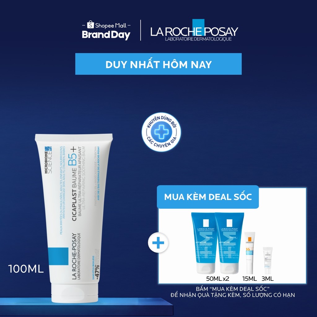 Kem Phục Hồi Đa Năng & Dưỡng Ẩm La Roche-Posay Cicaplast Baume B5+ (100ml) giúp phục hồi da sau 1 lầ
