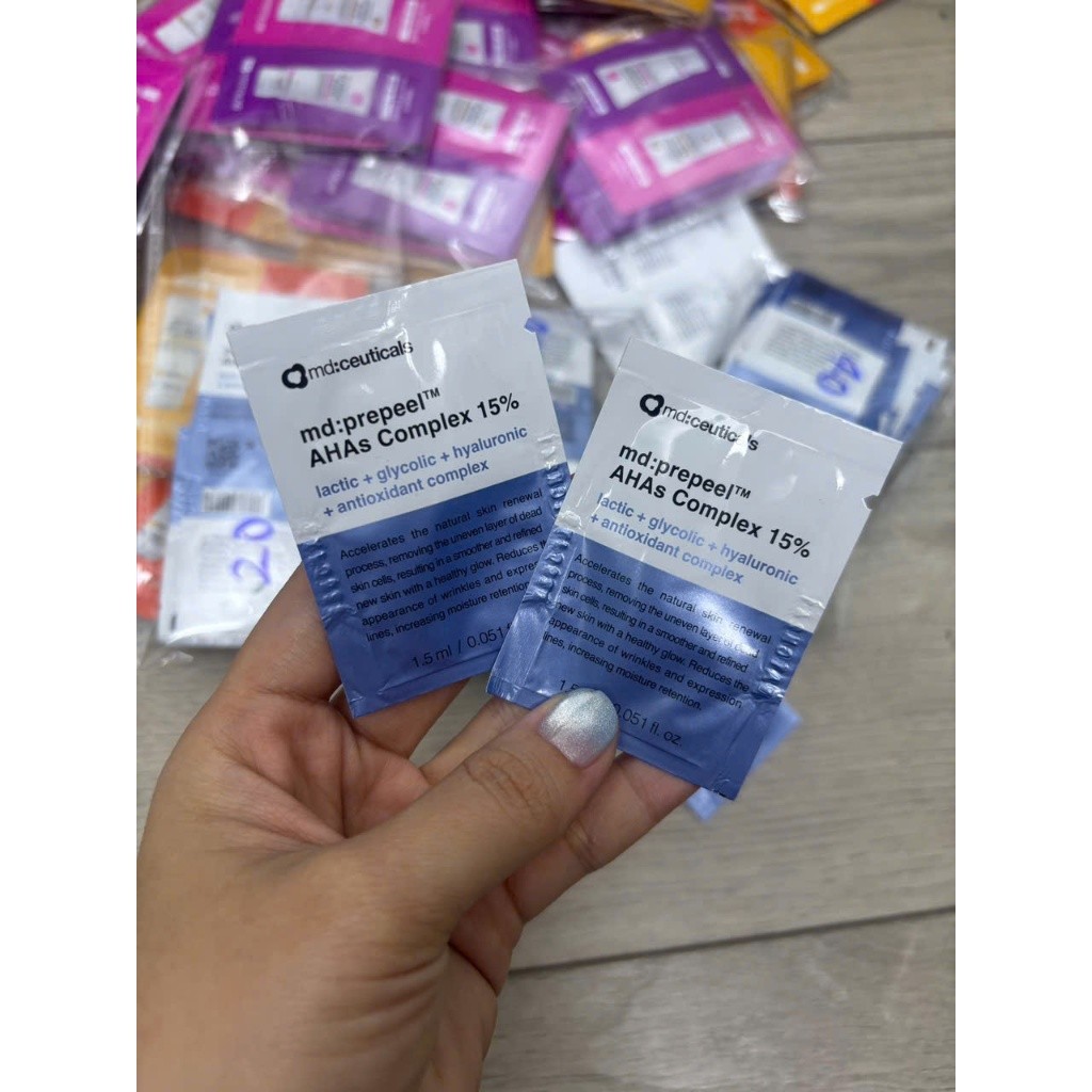 [Sample 1.5ml] Peel Sáng, Căng Bóng Da Md:ceuticals Md Prepeel AHAs Complex 15% date 05/2028