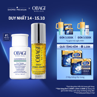 Bộ đôi Toner BHA Obagi Medical Clenziderm M.D 148ml & Serum Vitamin B3 Cấp Nước Dưỡng Ẩm Phục Hồi Da Daily Hydro-Drops