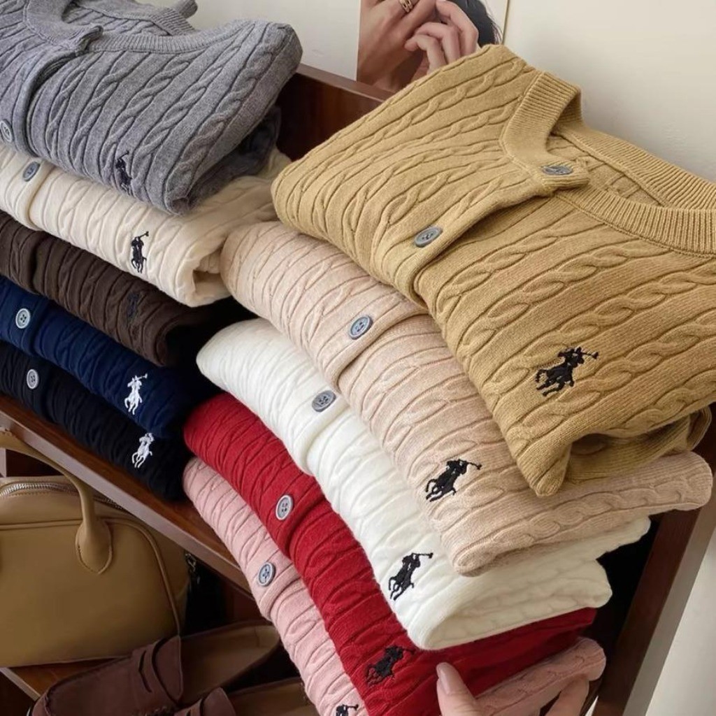 Meet-Adm Áo Len Cardigan Dệt Kim Cổ Tròn Thêu Hình Ngựa Con Thời Trang Mới Thu Đông Cho Nữ | BigBuy360 - bigbuy360.vn