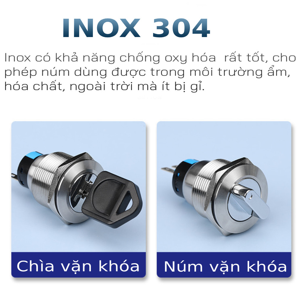 Công Tắc Tự khóa 16mm/19mm/22mm (1NO+1NC, 2NO+2NC) Chống nước IP67