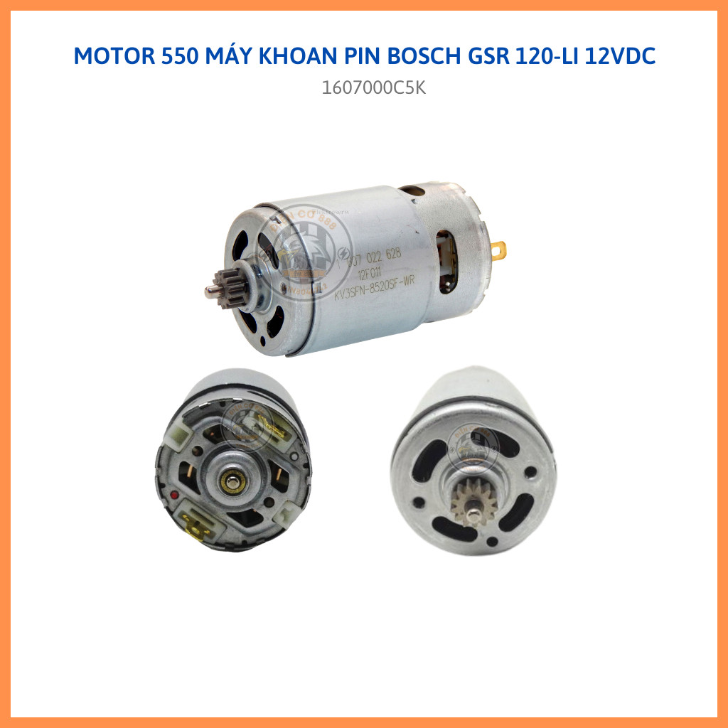 DC Motor 12V máy khoan pin BOSCH GSR 120-LI 12V 13 Răng (1607000C5K)