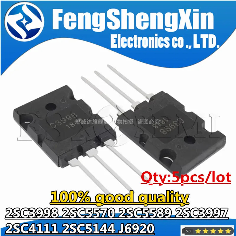 5 Miếng 2SC3998 2SC5570 2SC5589 2SC3997 2SC4111 2SC5144 J6920 C3998 C5570 C5589 C3997 C4 TO3PL G3J3