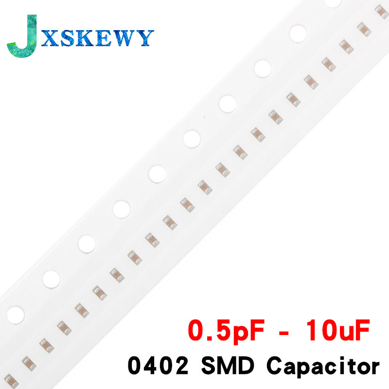 100 CÁI 0402 SMD Chip Tụ Gốm Nhiều Lớp 0.5pF - 10uF 10pF 100pF 1nF 10nF 15nF 100nF 0.1uF 1uF 2.2uF 4