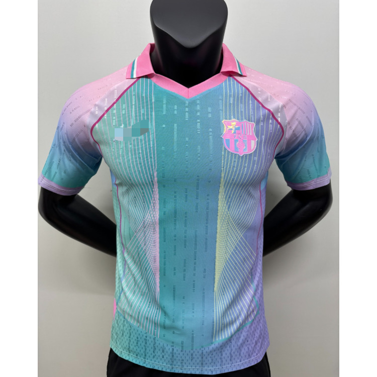 Cầu thủ chất lượng hàng đầu 2025-26 Barca Barcelona Phiên bản kỷ niệm 125 năm Sky Blue Jersey Nam & 